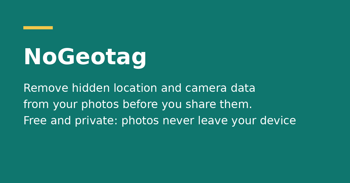 NoGeotag screenshot 1